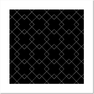 Gray Lines Dark Pattern Posters and Art